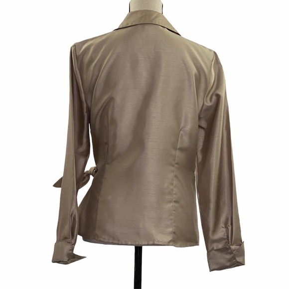 Jm Collection Metallic Cold Wrap Jacket Size 8 - Picture 3 of 12